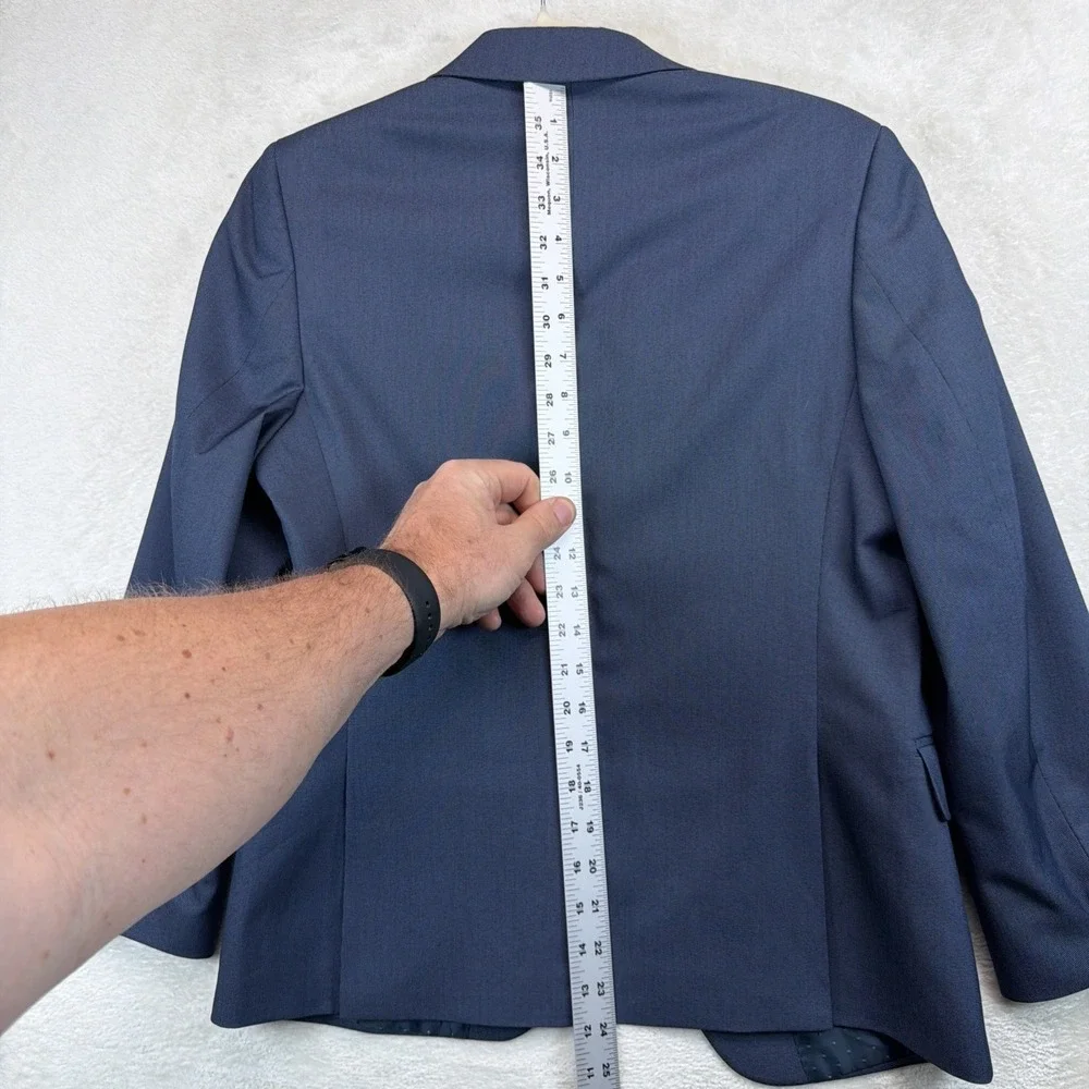 Michael Strahan Boys Sport Coat Blazer 14R Blue Wedding Church Formal Jacket